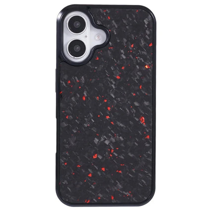 For iPhone 16 Plus Magnetic Case Forged Texture Aramid Fiber+TPU Anti-Slip Phone Cover