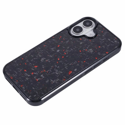 For iPhone 16 Plus Magnetic Case Forged Texture Aramid Fiber+TPU Anti-Slip Phone Cover