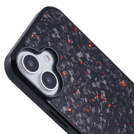 For iPhone 16 Plus Magnetic Case Forged Texture Aramid Fiber+TPU Anti-Slip Phone Cover