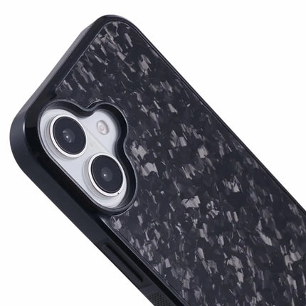 For iPhone 16 Plus Magnetic Case Forged Texture Aramid Fiber+TPU Anti-Slip Phone Cover