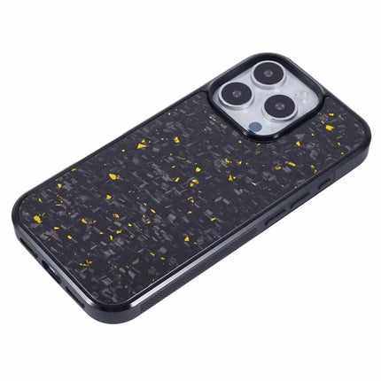 For iPhone 16 Pro Max Magnetic Case Forged Texture Aramid Fiber+TPU Anti-Slip Phone Cover