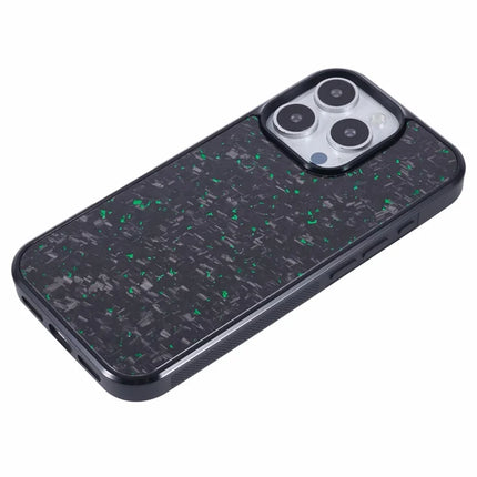 For iPhone 16 Pro Max Magnetic Case Forged Texture Aramid Fiber+TPU Anti-Slip Phone Cover
