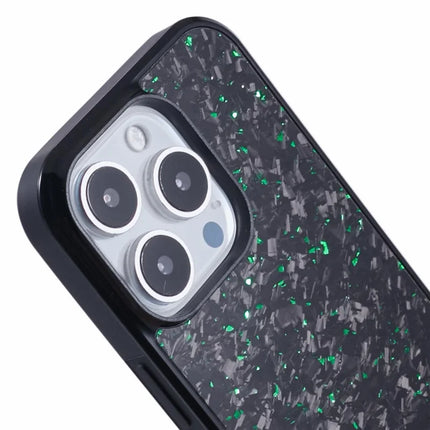 For iPhone 16 Pro Max Magnetic Case Forged Texture Aramid Fiber+TPU Anti-Slip Phone Cover
