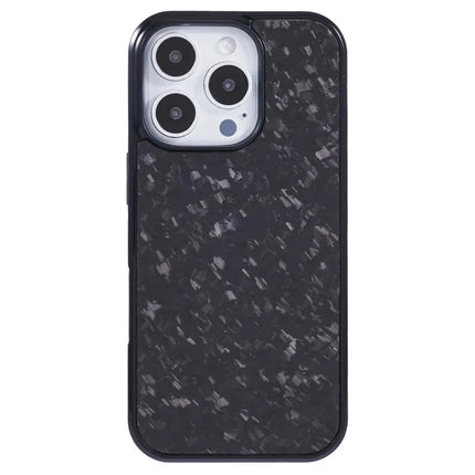 For iPhone 16 Pro Max Magnetic Case Forged Texture Aramid Fiber+TPU Anti-Slip Phone Cover