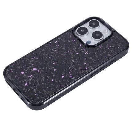 For iPhone 16 Pro Max Magnetic Case Forged Texture Aramid Fiber+TPU Anti-Slip Phone Cover