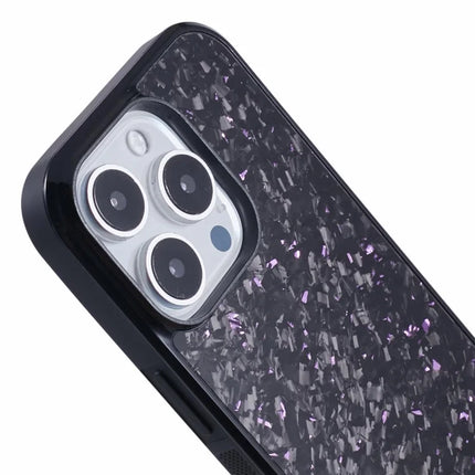 For iPhone 16 Pro Max Magnetic Case Forged Texture Aramid Fiber+TPU Anti-Slip Phone Cover