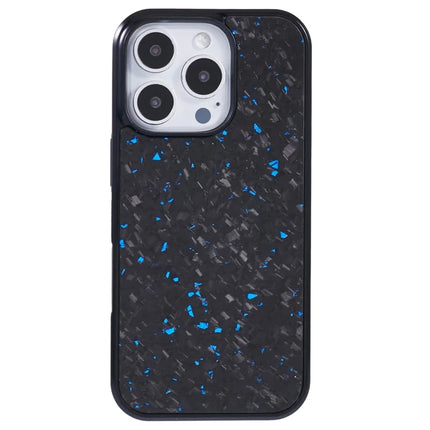 For iPhone 16 Pro Max Magnetic Case Forged Texture Aramid Fiber+TPU Anti-Slip Phone Cover