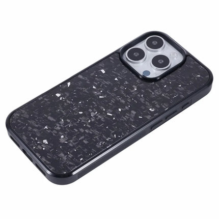 For iPhone 16 Pro Max Magnetic Case Forged Texture Aramid Fiber+TPU Anti-Slip Phone Cover