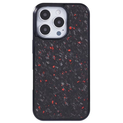 For iPhone 16 Pro Max Magnetic Case Forged Texture Aramid Fiber+TPU Anti-Slip Phone Cover
