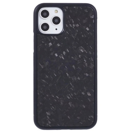 For iPhone 11 Pro Max Magnetic Case Forged Texture Aramid Fiber+TPU Anti-Slip Phone Cover