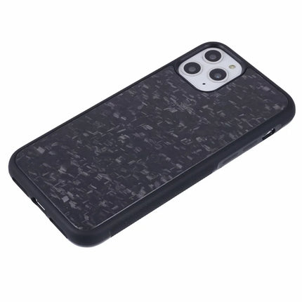 For iPhone 11 Pro Max Magnetic Case Forged Texture Aramid Fiber+TPU Anti-Slip Phone Cover