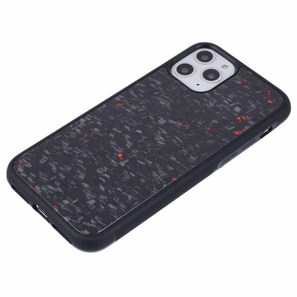 For iPhone 11 Pro Max Magnetic Case Forged Texture Aramid Fiber+TPU Anti-Slip Phone Cover