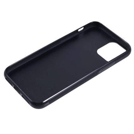 For iPhone 11 Pro Max Magnetic Case Forged Texture Aramid Fiber+TPU Anti-Slip Phone Cover