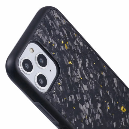 For iPhone 11 Pro Max Magnetic Case Forged Texture Aramid Fiber+TPU Anti-Slip Phone Cover