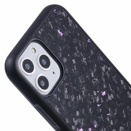 For iPhone 11 Pro Max Magnetic Case Forged Texture Aramid Fiber+TPU Anti-Slip Phone Cover