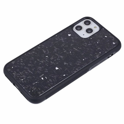 For iPhone 11 Pro Max Magnetic Case Forged Texture Aramid Fiber+TPU Anti-Slip Phone Cover