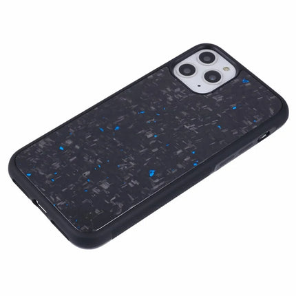 For iPhone 11 Pro Max Magnetic Case Forged Texture Aramid Fiber+TPU Anti-Slip Phone Cover