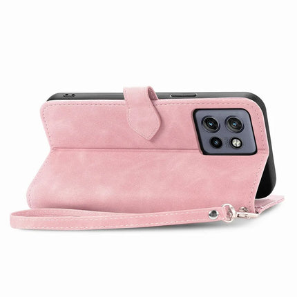 Case For Motorola Edge 50 Neo 5G / Moto S50 5G / Thinkphone 25 5G Zipper Wallet PU Leather Flower Imprint Phone Cover
