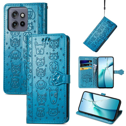 For Motorola Edge 50 Neo 5G / Moto S50 5G / Thinkphone 25 5G Case Leather Wallet Flip Phone Cover Cute Cat Dog Pattern