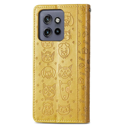 For Motorola Edge 50 Neo 5G / Moto S50 5G / Thinkphone 25 5G Case Leather Wallet Flip Phone Cover Cute Cat Dog Pattern