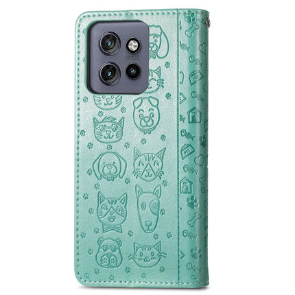 For Motorola Edge 50 Neo 5G / Moto S50 5G / Thinkphone 25 5G Case Leather Wallet Flip Phone Cover Cute Cat Dog Pattern