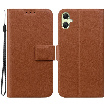 For Samsung Galaxy A05 4G Case Ultra-Thin PU Leather + TPU Phone Cover with Card Slot - Brown