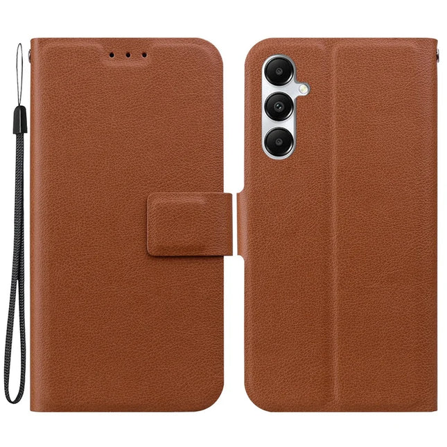 For Samsung Galaxy A05s 4G Case Ultra-Thin PU Leather + TPU Phone Cover with Card Slot - Brown