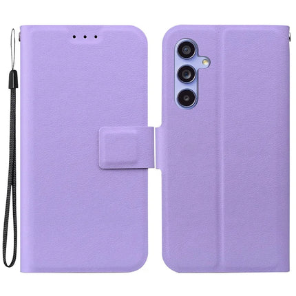 For Samsung Galaxy S23 FE Case Ultra-Thin PU Leather + TPU Phone Cover with Card Slot - Purple