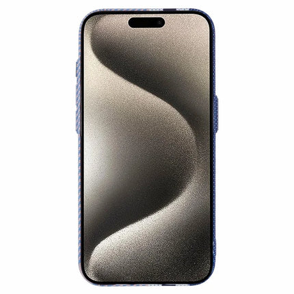 For iPhone 15 Pro Max Case Compatible with MagSafe Carbon Fiber Texture Water-Transfer PC Phone Cover