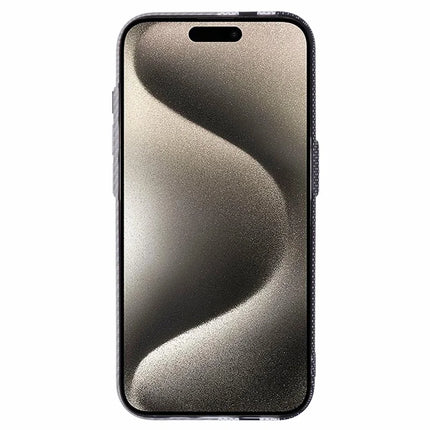 For iPhone 15 Pro Max Case Compatible with MagSafe Carbon Fiber Texture Water-Transfer PC Phone Cover