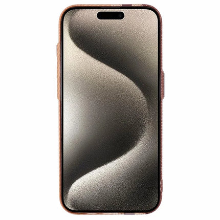 For iPhone 15 Pro Max Case Compatible with MagSafe Carbon Fiber Texture Water-Transfer PC Phone Cover