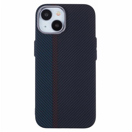 For iPhone 14 Case Compatible with MagSafe Carbon Fiber Texture Water-Transfer PC Phone Cover