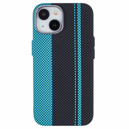 For iPhone 14 Case Compatible with MagSafe Carbon Fiber Texture Water-Transfer PC Phone Cover