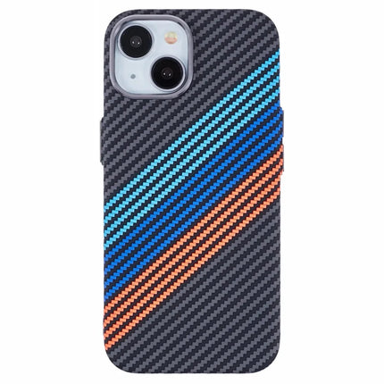 For iPhone 13 Case Compatible with MagSafe Carbon Fiber Texture Water-Transfer PC Phone Cover