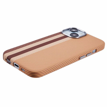 For iPhone 13 Case Compatible with MagSafe Carbon Fiber Texture Water-Transfer PC Phone Cover