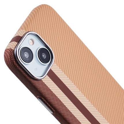 For iPhone 13 Case Compatible with MagSafe Carbon Fiber Texture Water-Transfer PC Phone Cover