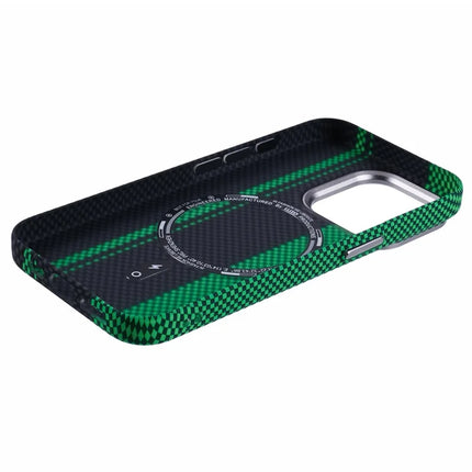 For iPhone 13 Pro Max Case Compatible with MagSafe Carbon Fiber Texture Water-Transfer PC Phone Cover