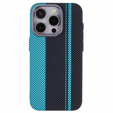 For iPhone 12 Pro Max Case Compatible with MagSafe Carbon Fiber Texture Water-Transfer PC Phone Cover