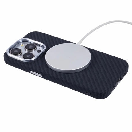 For iPhone 12 Pro Max Case Compatible with MagSafe Carbon Fiber Texture Water-Transfer PC Phone Cover