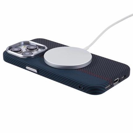 For iPhone 12 Pro Max Case Compatible with MagSafe Carbon Fiber Texture Water-Transfer PC Phone Cover