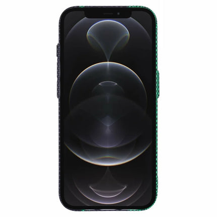For iPhone 12 Pro Max Case Compatible with MagSafe Carbon Fiber Texture Water-Transfer PC Phone Cover