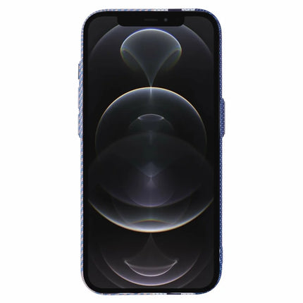 For iPhone 12 Pro Max Case Compatible with MagSafe Carbon Fiber Texture Water-Transfer PC Phone Cover