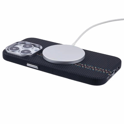 For iPhone 12 Pro Max Case Compatible with MagSafe Carbon Fiber Texture Water-Transfer PC Phone Cover
