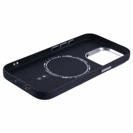 For iPhone 12 Pro Max Case Compatible with MagSafe Carbon Fiber Texture Water-Transfer PC Phone Cover