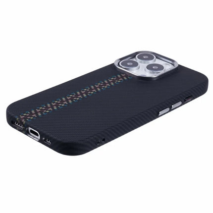 For iPhone 12 Pro Max Case Compatible with MagSafe Carbon Fiber Texture Water-Transfer PC Phone Cover
