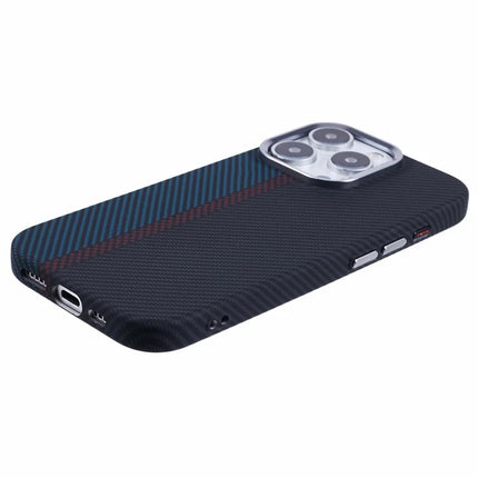 For iPhone 16 Pro Max Case Compatible with MagSafe Carbon Fiber Texture Water-Transfer PC Phone Cover