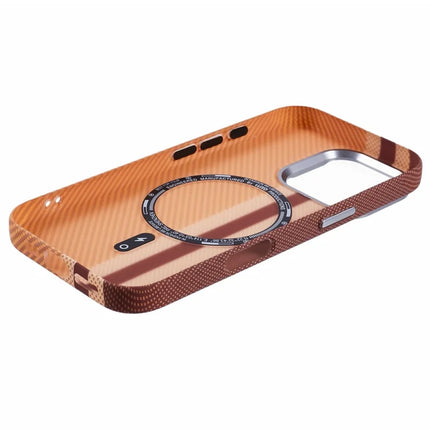 For iPhone 16 Pro Max Case Compatible with MagSafe Carbon Fiber Texture Water-Transfer PC Phone Cover