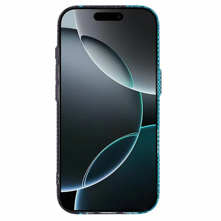 For iPhone 16 Pro Max Case Compatible with MagSafe Carbon Fiber Texture Water-Transfer PC Phone Cover