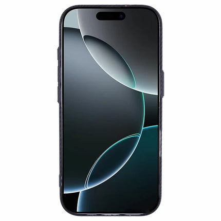 For iPhone 16 Pro Max Case Compatible with MagSafe Carbon Fiber Texture Water-Transfer PC Phone Cover