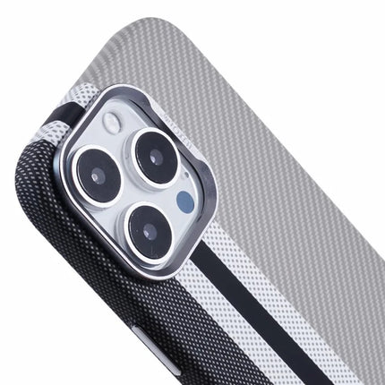 For iPhone 16 Pro Max Case Compatible with MagSafe Carbon Fiber Texture Water-Transfer PC Phone Cover